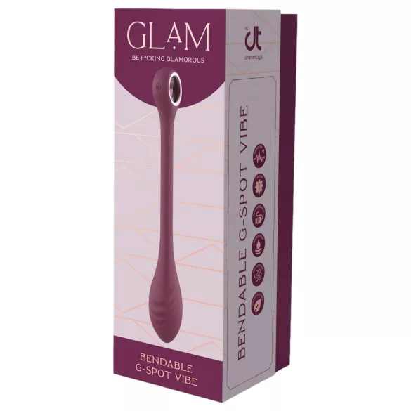 Glam - Rechargeable, Waterproof, Flexible G-Spot Vibrator (Purple)