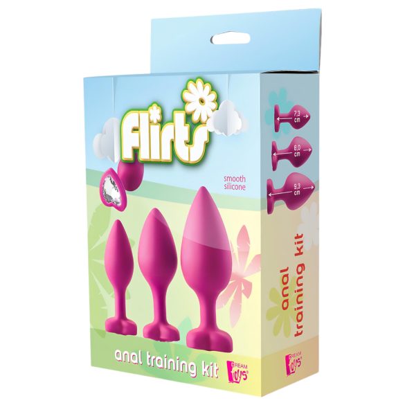 Flirts Anal Training Kit - 3-Piece Pink Plug Set