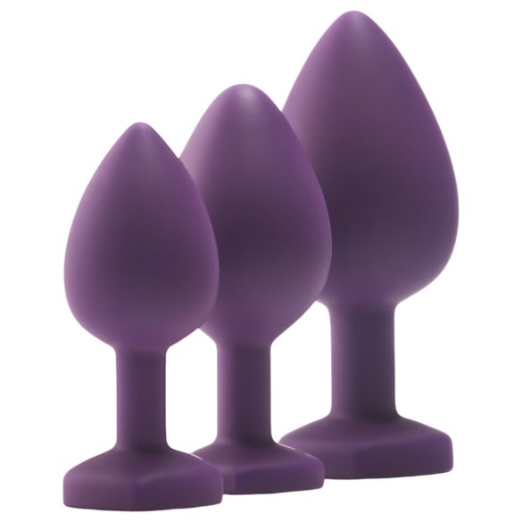 Flirts Purple Anal Training Kit - 3-Piece Plug Set