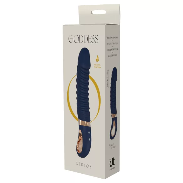 Goddess - heated ribbed vibrator (dark blue)