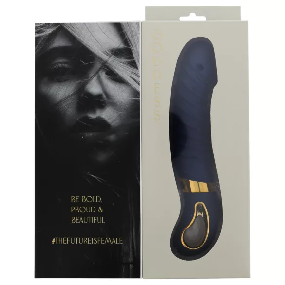 Goddess - heated ribbed vibrator (dark blue)