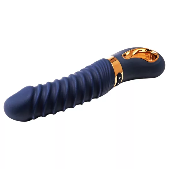 Goddess - heated ribbed vibrator (dark blue)