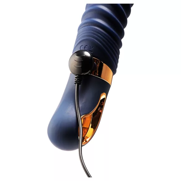 Goddess - heated ribbed vibrator (dark blue)