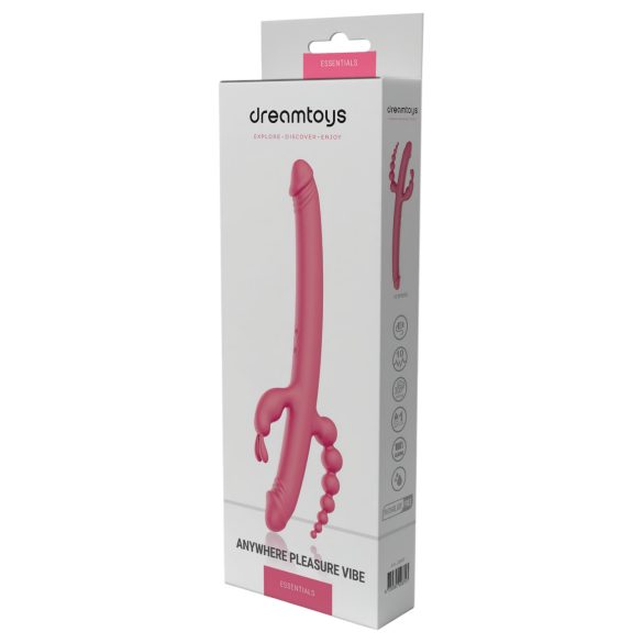 Dreamtoys Anywhere Pleasure Vibe - Rechargeable 4-Arm Vibrator (Pink)