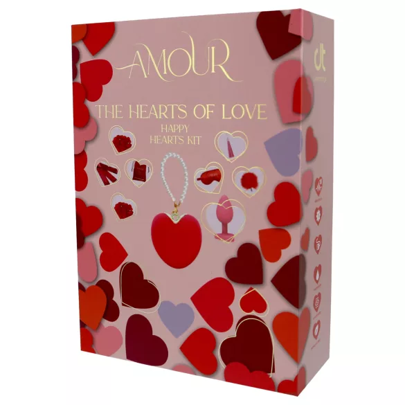 Dreamtoys Amour - Heart Vibrator Gift Set (Red)
