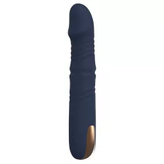 Goddess - thrusting rotating beaded vibrator (dark blue)