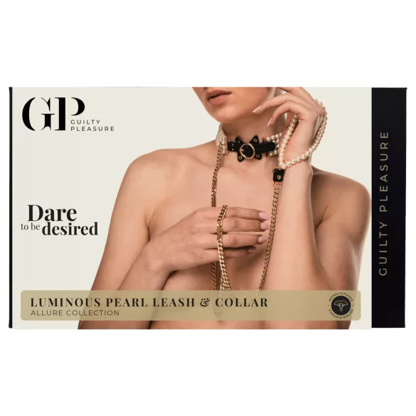 Allure - Beaded Collar with Leash (Black)