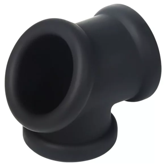Kiotos - silicone penis and ball stretcher (black)