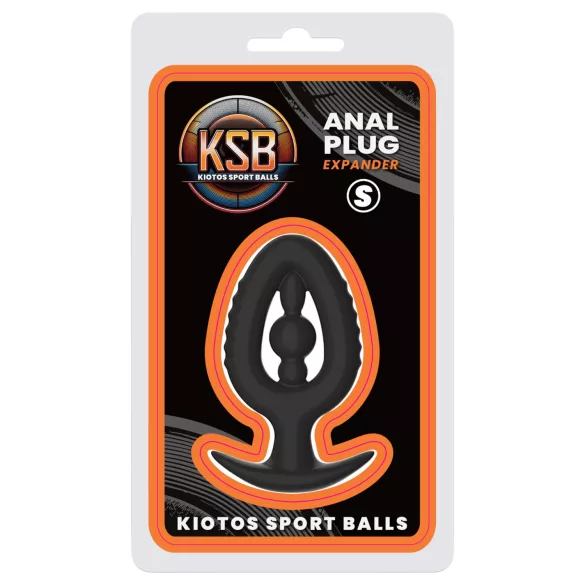Kiotos - silicone anal plug with dilator, size S (black)