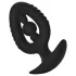 Kiotos - silicone anal plug with dilator, size S (black)
