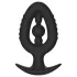 Kiotos - silicone anal plug with dilator, size S (black)