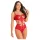 Zôf Ruby - cut-out lace bodysuit with adjustable straps (red)