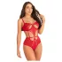 Zôf Ruby - cut-out lace bodysuit with adjustable straps (red)