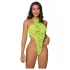 Zôf Sunny - high-leg lace bodysuit with a halterneck (yellow)