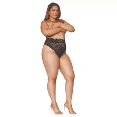 Dreamgirls - High-Waisted Lace Panty (Black) - 2XL