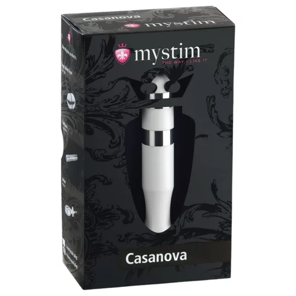 mystim Casanova - White Electro-Stimulation Wand Dildo