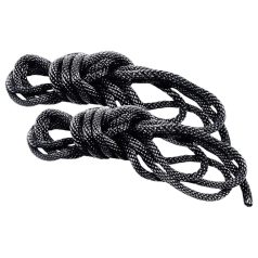 S&M - Silky Bondage Rope Set - Black (2 Pieces)