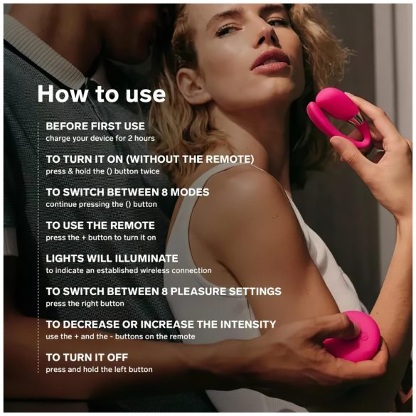 LELO Tiani 3 - Silicone Couples Vibrator (Purple)