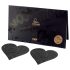 Bijoux Indiscrets Flash - Heart-Shaped Nipple Covers (Black)