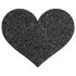 Bijoux Indiscrets Flash - Heart-Shaped Nipple Covers (Black)