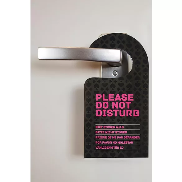 Sex Dice Set with Door Hanger (Black-Pink)