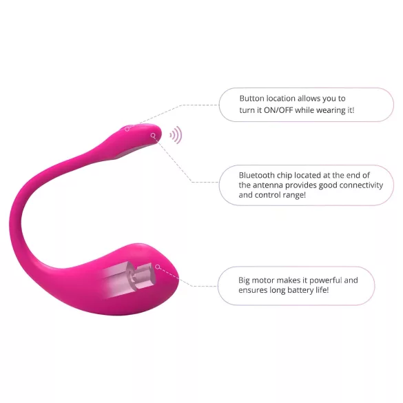 Lovense Lush 2 - wearable app-controlled vibrating egg (pink)