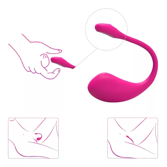 Lovense Lush 2 - wearable app-controlled vibrating egg (pink)