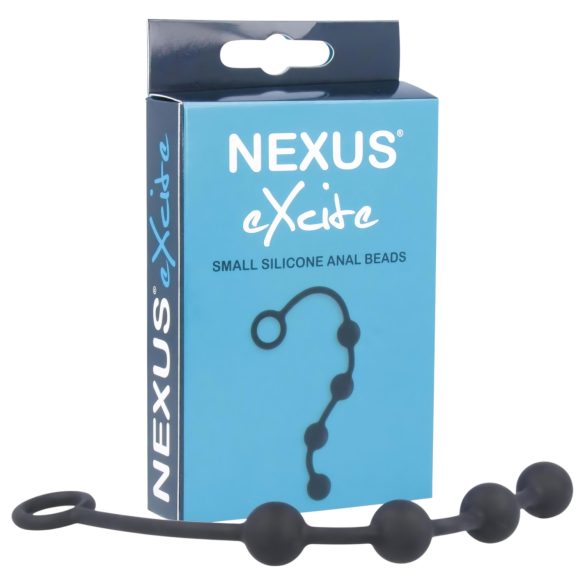 Nexus Excite - 4-Bead Black Anal Dildo (Small)