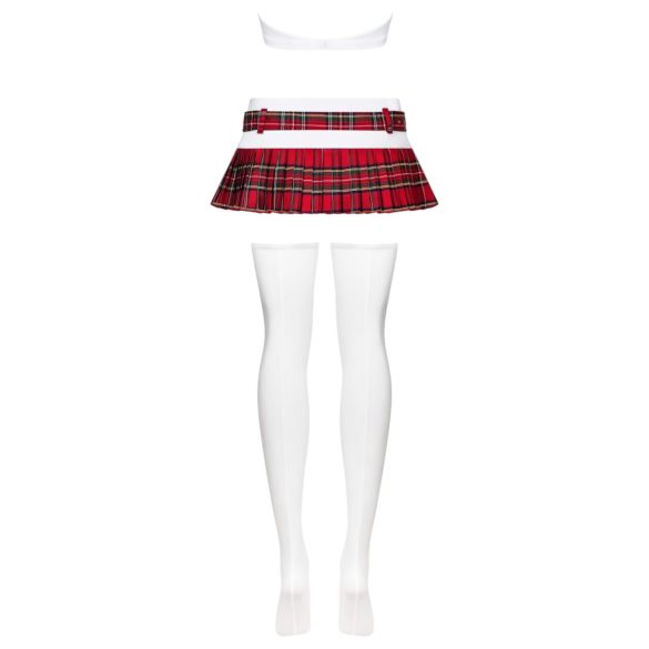 Obsessive Schooly - 6-Piece Schoolgirl Costume Set - L/XL