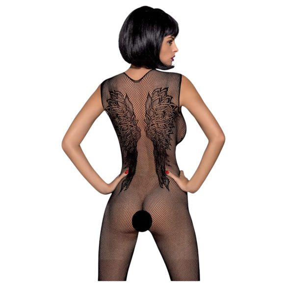 Obsessive N112 - Angel Wing Fishnet Bodysuit - Black (S-L)