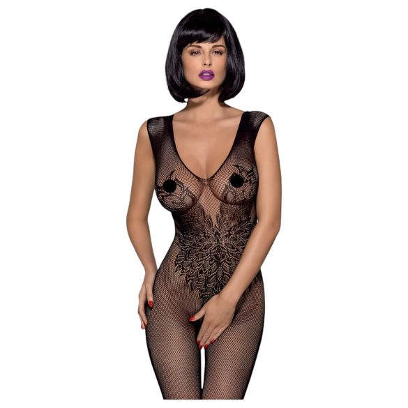Obsessive N112 - Angel Wing Fishnet Bodysuit - Black (S-L)