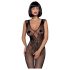 Obsessive N112 - Angel Wing Fishnet Bodysuit - Black (S-L)