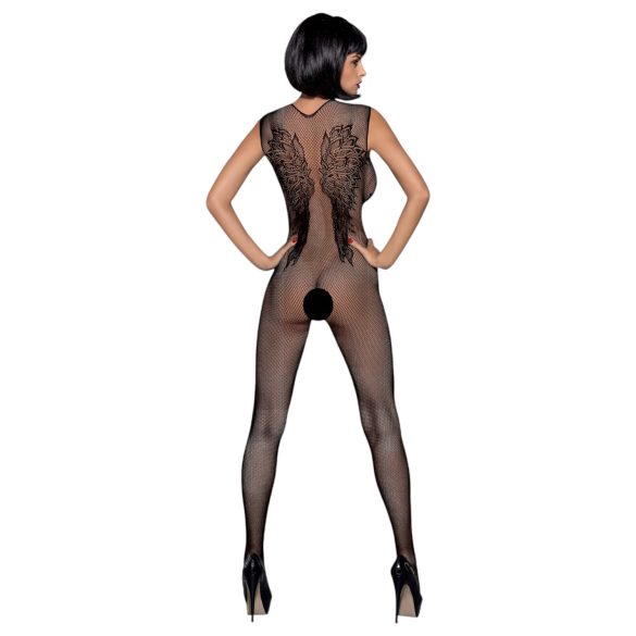 Obsessive N112 - Angel Wing Fishnet Bodysuit - Black (S-L)