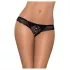 Obsessive Miamor - Sparkling Open Lace Thong for Women (Black)
