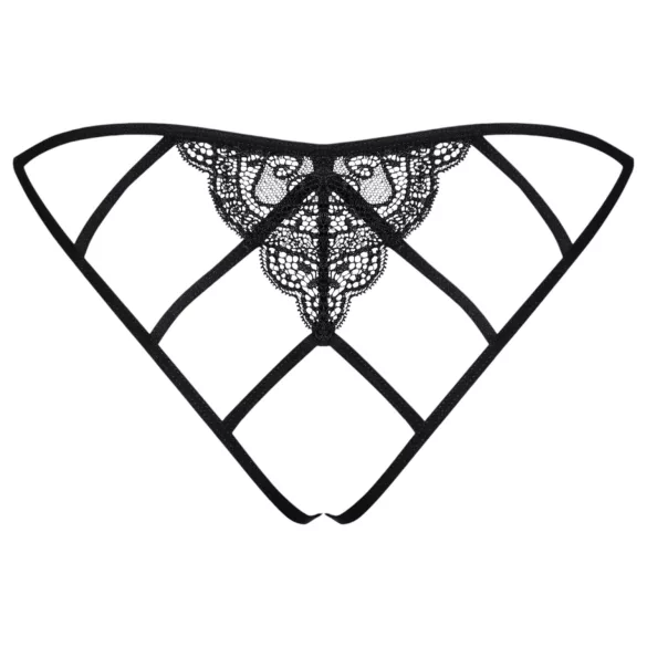 Obsessive Miamor - Black Lace Open-Back Panties