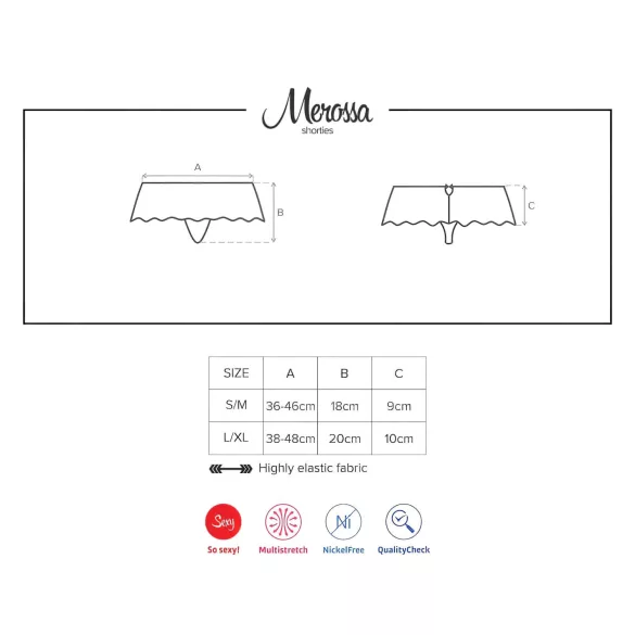 Obsessive Merossa - Sparkling Open Women's Thong - Black