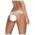 Obsessive Alabastra - Floral Bow Open-Front Thong - White