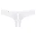 Obsessive Alabastra - Floral Bow Open-Front Thong - White