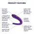 Satisfyer Double Classic - Waterproof Rechargeable Couples Vibrator (Purple)