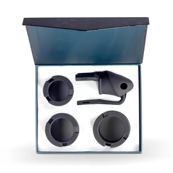 LOCK A WILLY - Silicone Chastity Cage with Lock (Black)