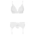 Obsessive 810-SEG-2 - Lace Lingerie Set (White) - L/XL
