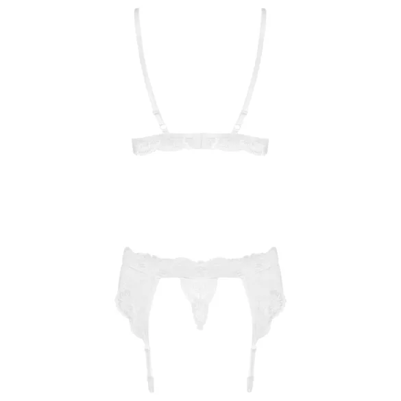 Obsessive 810-SEG-2 - Lace Lingerie Set (White) - L/XL