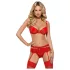 Obsessive Heartina - Red Lingerie Set