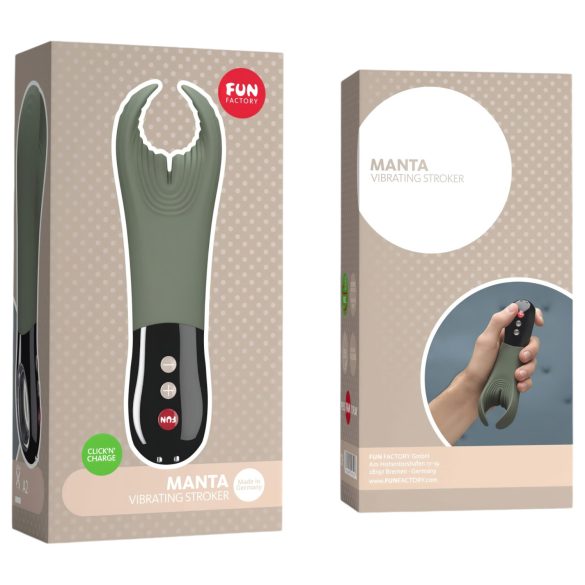 Fun Factory Manta - glans vibrator (green-black)