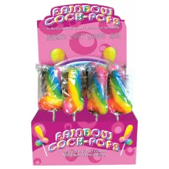  Rainbow Cock Pop - penis-shaped lollipop (85g) - fruit flavour