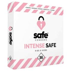 SAFE Intense - Ribbed & Dotted Condoms (36 Pack)