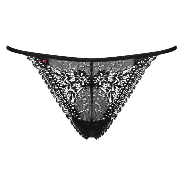 Obsessive Intensa - Strappy Lace Thong (Black) - L/XL