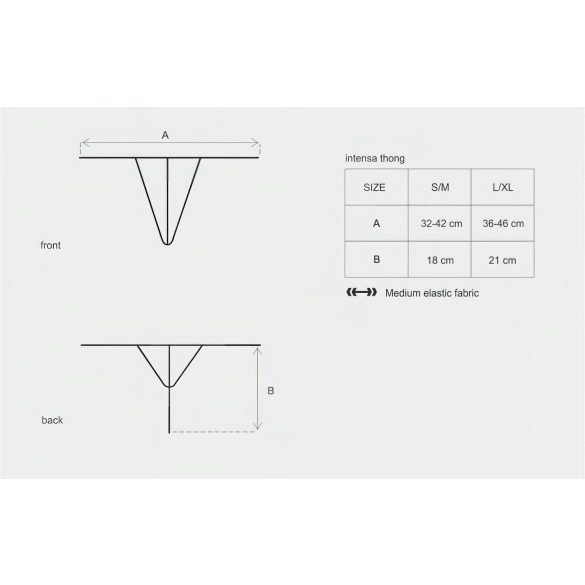 Obsessive Intensa - Strappy Lace Thong (Black) - L/XL