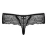 Obsessive Miamor - Sparkling Women's Lace Thong (Black)