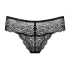 Obsessive Miamor - Sparkling Women's Lace Thong (Black) - L/XL